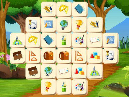 School Mahjong Deluxe - browser game screenshot