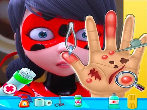 ladybug miraculous Hand Doctor - Fun Games for Gir - browser game screenshot