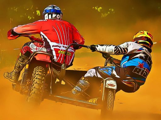 Speedway Sidecar Jigsaw - browser game screenshot