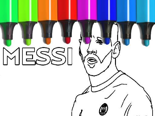 Messi Coloring Pages - browser game screenshot