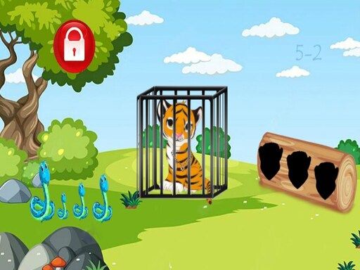 Rescue the Tiger Cub - browser game screenshot