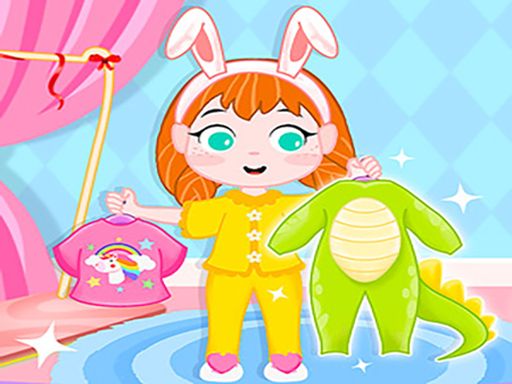 Girls Pajama Party - browser game screenshot