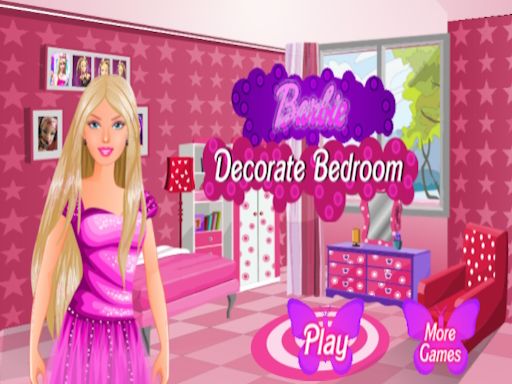 Barbie decorate bedroom - browser game screenshot