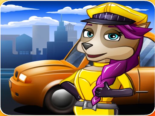 Kids racing. Puppy patrol - browser game screenshot
