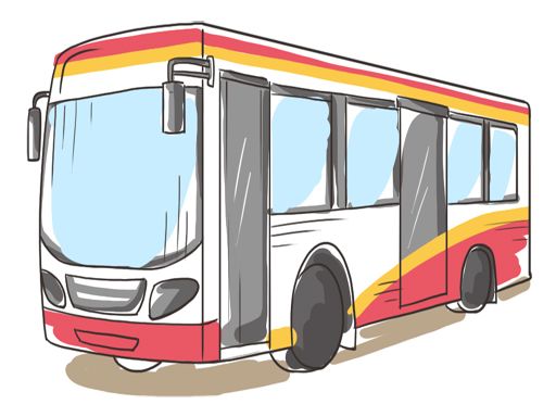 Cartoon Bus Slide - browser game screenshot