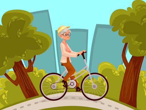 Happy Bike Riding Jigsaw - browser game screenshot