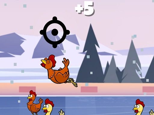 Chicken Shooting 2D - browser game screenshot