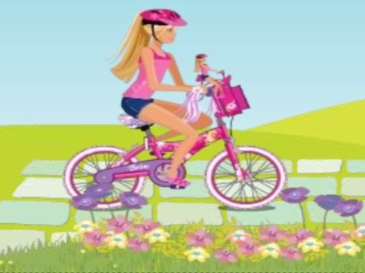 Barbie Rides Bike - browser game screenshot