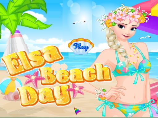 Elsa beach day - browser game screenshot
