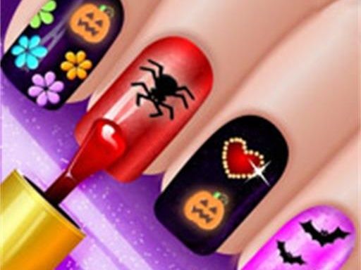Glow Halloween Nails Game Glow Halloween Nails Game - browser game screenshot