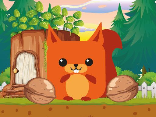Blocky Squirrel  - browser game screenshot