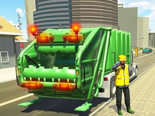American Trash Truck Simulator Game 2022 - browser game screenshot