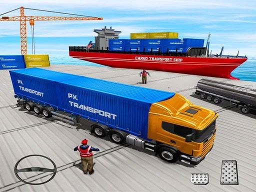 Cargo Transport Truck Driving - browser game screenshot