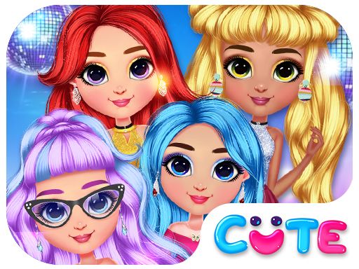 Rainbow Girls NYE Fashion - browser game screenshot