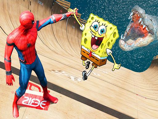 Super spongebob spiderman - browser game screenshot