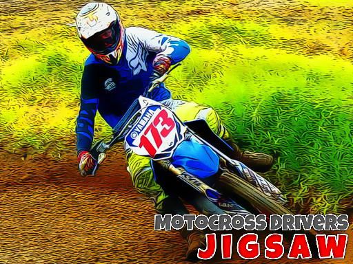 Motocross Drivers Jigsaw Motocross Drivers Jigsaw - browser game screenshot