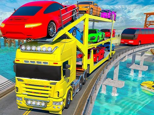 Crazy Mega Car Transport Truck Game - browser game screenshot