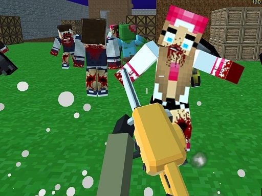 Advanced Blocky SWAT Zombie - browser game screenshot