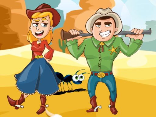 Wild West Cowboys Jigsaw - browser game screenshot