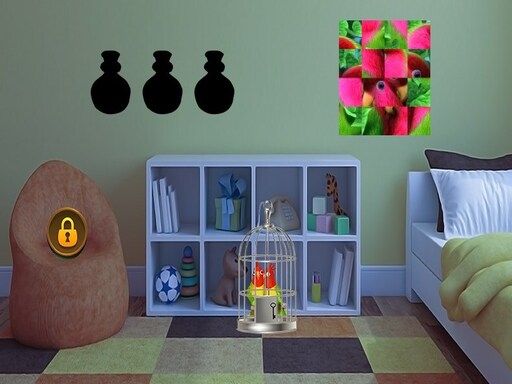 Couple Parrot Escape - browser game screenshot
