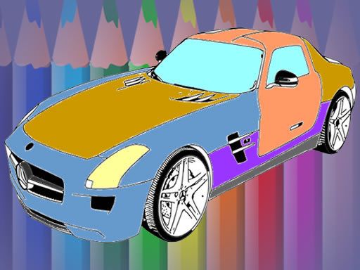 Muscle Cars Coloring - browser game screenshot