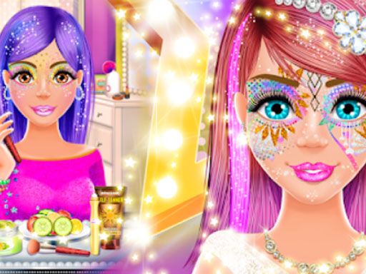 Face Paint Salon: Glitter Makeup Party Games - browser game screenshot