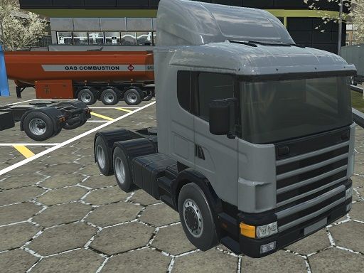 18 wheeler truck driving cargo - browser game screenshot