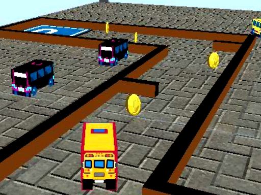 School Bus 3D Parking - browser game screenshot