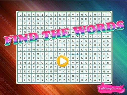 FIND THE WORDS - browser game screenshot