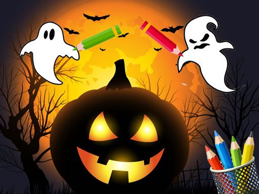 Scary Party Coloring - browser game screenshot