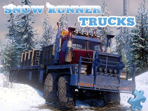 Snow Runner Trucks Jigsaw - browser game screenshot
