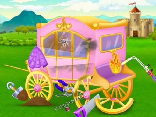 Princess Castle Cleaning - browser game screenshot