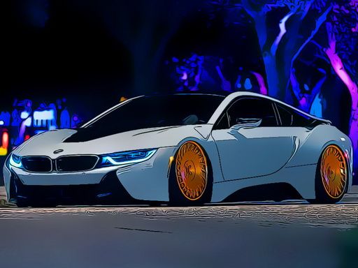 German Fastest Cars Jigsaw - browser game screenshot