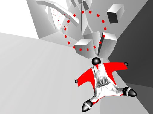 Stickman 3D Wingsuit - browser game screenshot