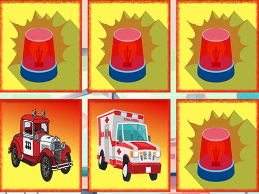 Emergency Trucks Memory - browser game screenshot