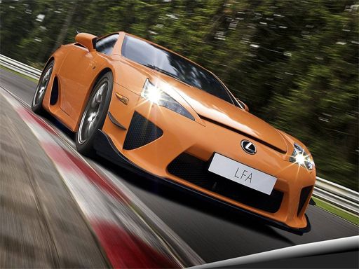 Lexus LFA Nurburgring Package Puzzle - browser game screenshot