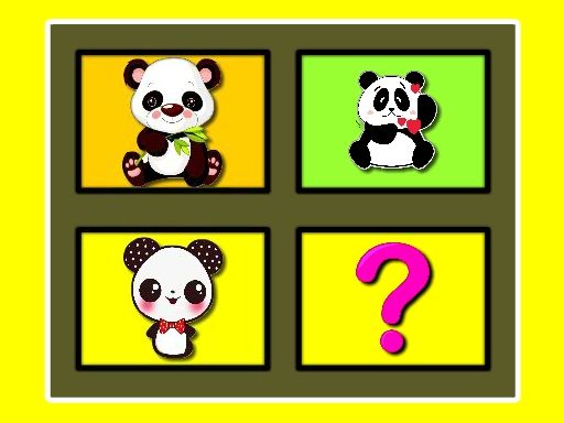 Baby Panda Memory - browser game screenshot
