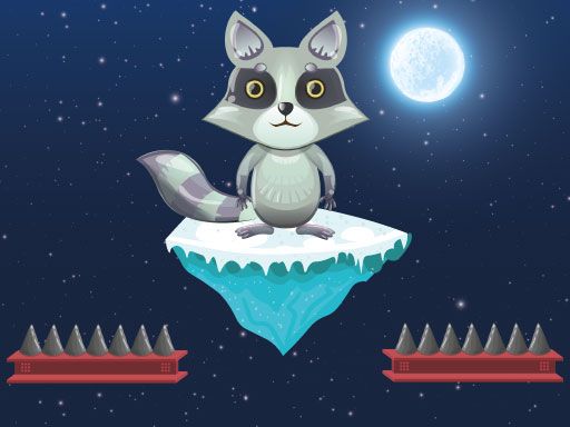 Jumping Raccoon - browser game screenshot
