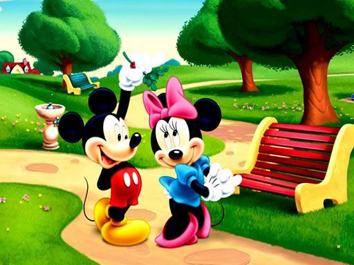 Mickeys Club House Jigsaw - browser game screenshot