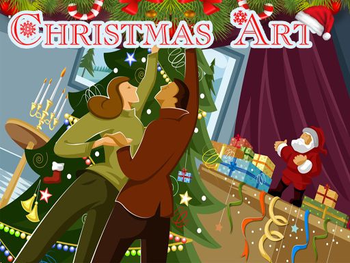Christmas Art 2019 Slide - browser game screenshot
