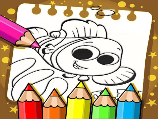 Finding Nemo Color Book - browser game screenshot