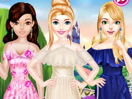Fashion Off The Shoulder Dress - browser game screenshot