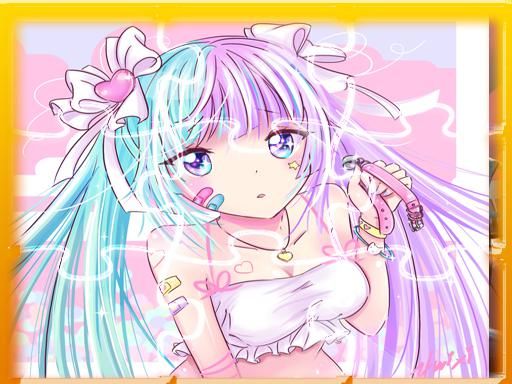 Anime Girl Match3 Puzzle - browser game screenshot