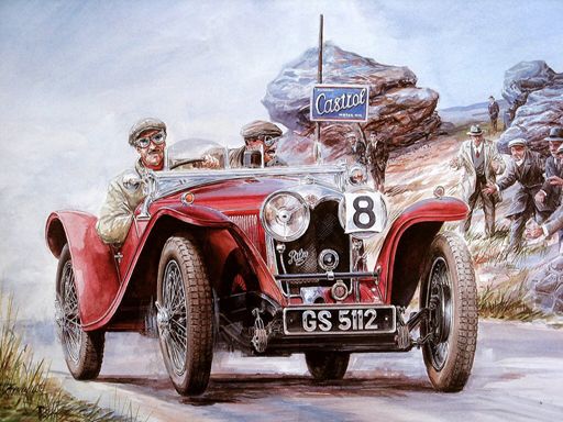 Painting Vintage Cars Jigsaw Puzzle 2 - browser game screenshot