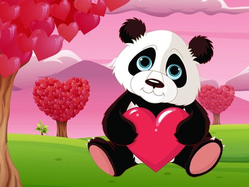 Sweet Valentine Pets Jigsaw - browser game screenshot
