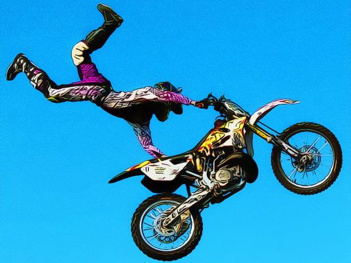 Crazy Motocross Jumps Jigsaw - browser game screenshot