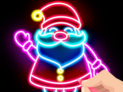 Draw Glow Christmas - browser game screenshot