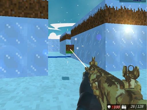 Blocky Swat Shooting IceWorld Multiplayer - browser game screenshot
