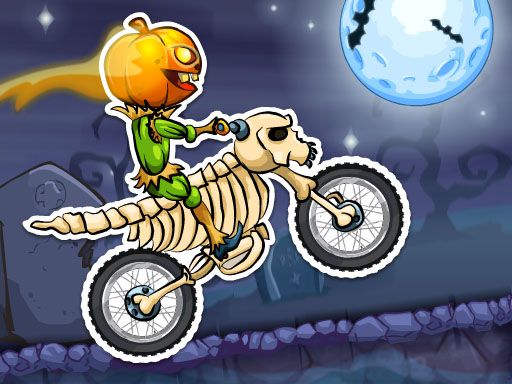 Moto X3M Halloween - browser game screenshot