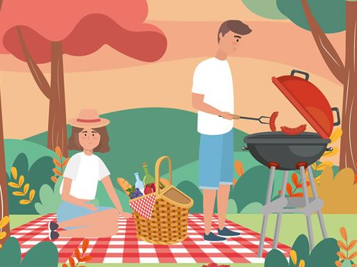 Barbecue Picnic Hidden Objects - browser game screenshot
